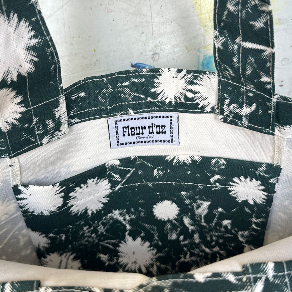 The Baby Canvas Tote - NavyGreen Dandelion Photo