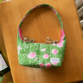 The Petey Purse in Scribble Flower - Watermelon
