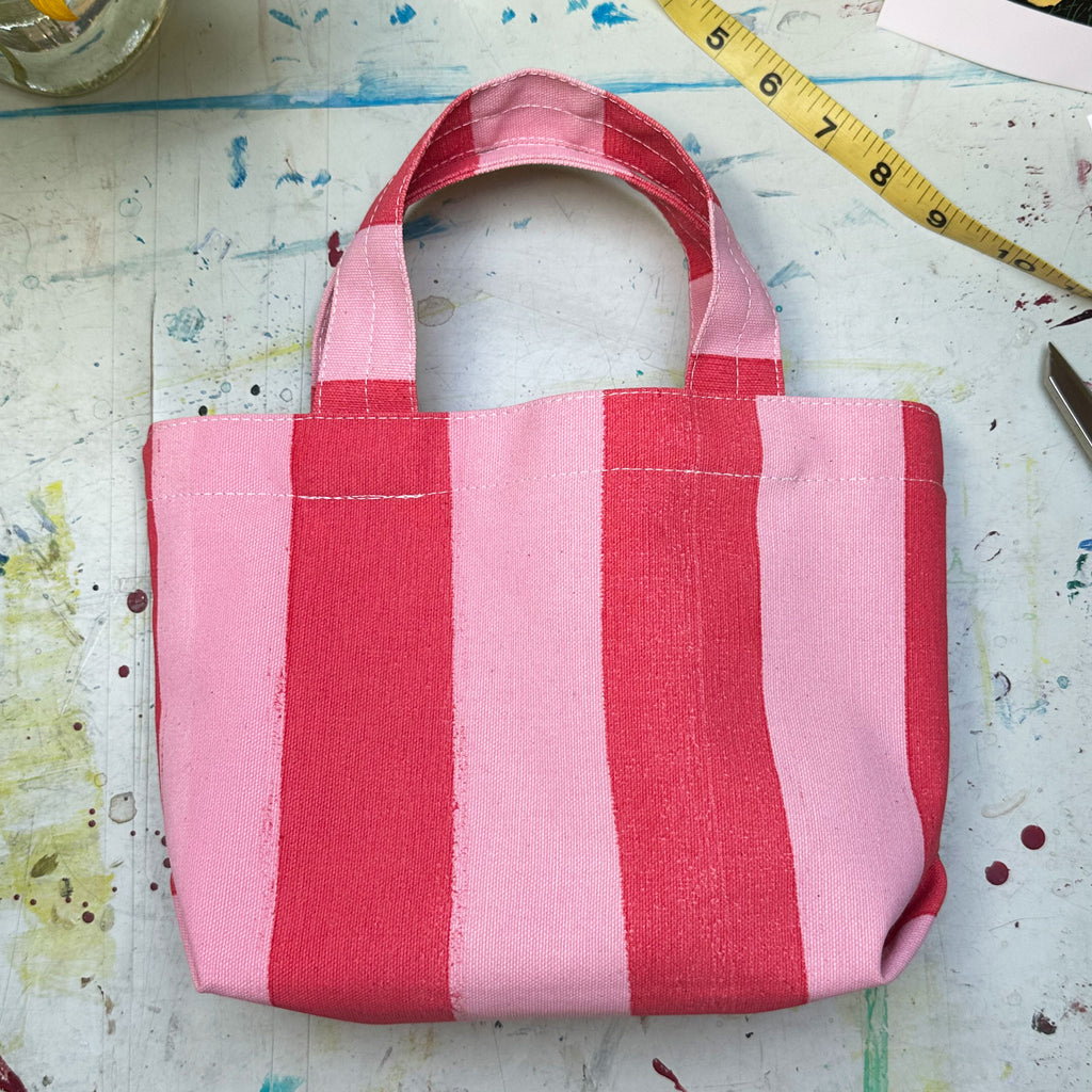 The Baby Canvas Tote - Strawberry Stripe
